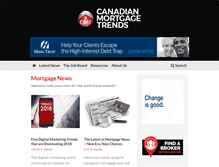 Tablet Screenshot of canadianmortgagetrends.com
